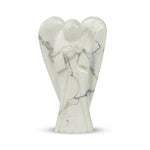 Load image into Gallery viewer, 2 Inch Howlite Angel Carving – Natural White Howlite Crystal Angel for Healing & Decor