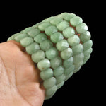 Load image into Gallery viewer, Natural Green Aventurine Oval Bracelet | Light Green Crystal Smooth Beads | Elegant Stretch Jewellery