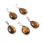 गैलरी व्यूअर में छवि लोड करें, Natural Yellow Tiger Eye Pear Pendant – Golden Brown Teardrop Gemstone Pendant for Jewellery Making & Resale (Wholesale)