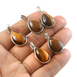 गैलरी व्यूअर में छवि लोड करें, Natural Yellow Tiger Eye Pear Pendant – Golden Brown Teardrop Gemstone Pendant for Jewellery Making & Resale (Wholesale)