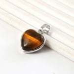 गैलरी व्यूअर में छवि लोड करें, Natural Yellow Tiger Eye Heart Pendant – Golden Brown Gemstone Heart Charm for Jewellery Making & Resale (Wholesale)