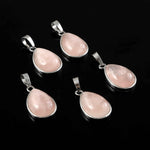 Load image into Gallery viewer, Natural Rose Quartz Pear Pendant – Soft Pink Teardrop Gemstone Charm for Jewellery Making & Resale (Wholesale)