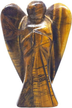 Load image into Gallery viewer, 2 Inch Tiger Eye Angel Carving – Natural Tiger Eye Crystal Angel for Protection & Decor