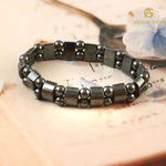 Load image into Gallery viewer, Double Layer Natural Hematite Bracelet – Magnetic Look Healing Stone for Men &amp; Women
