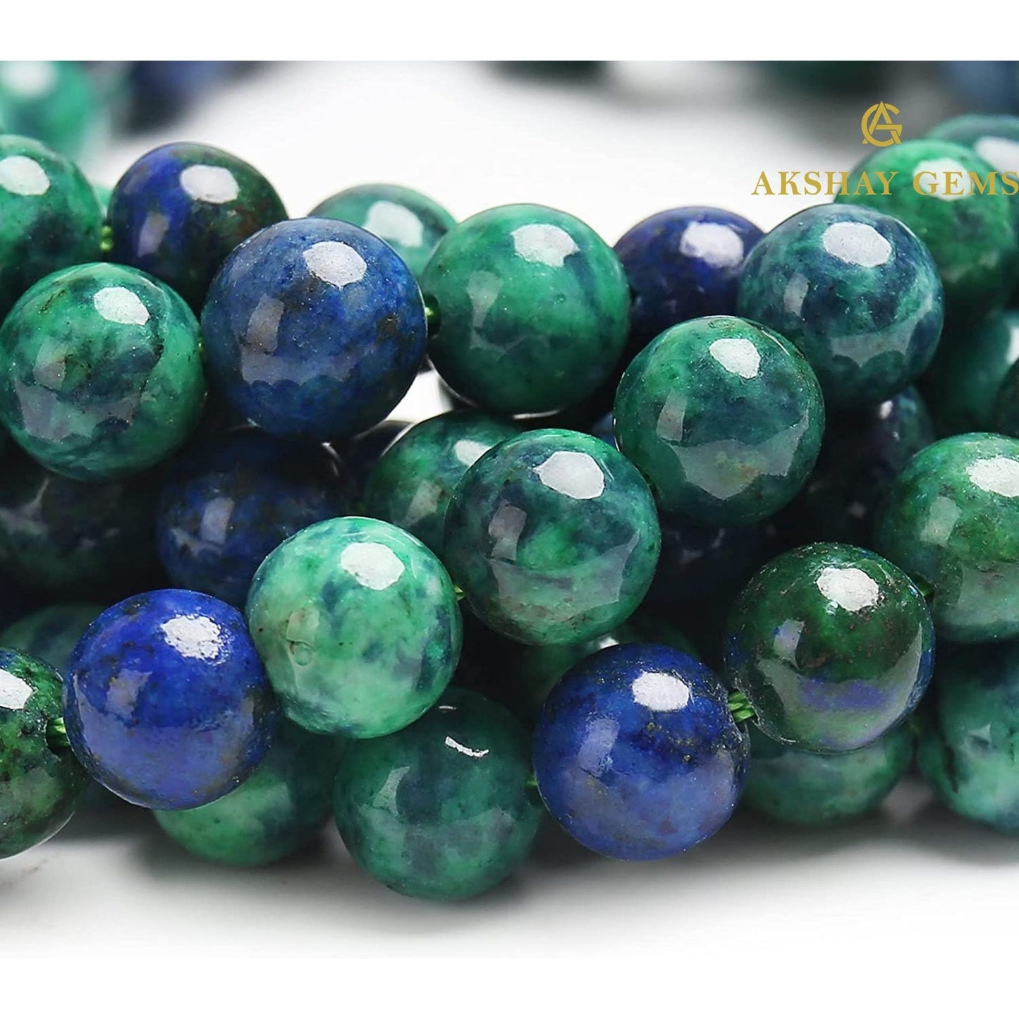 Lapis Chrysocolla Round Beads Healing Gemstone Loose Beads