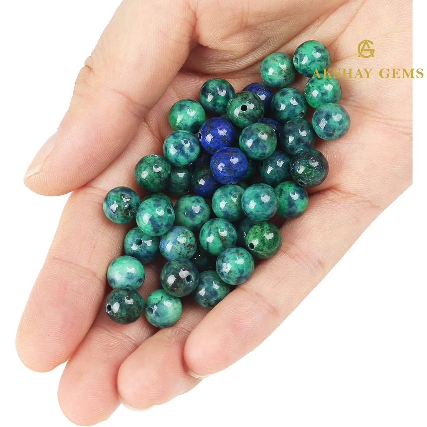 Lapis Chrysocolla Round Beads Healing Gemstone Loose Beads