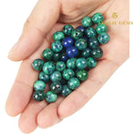 Load image into Gallery viewer, Lapis Chrysocolla (Azurite) Round Beads Healing Gemstone Loose Beads
