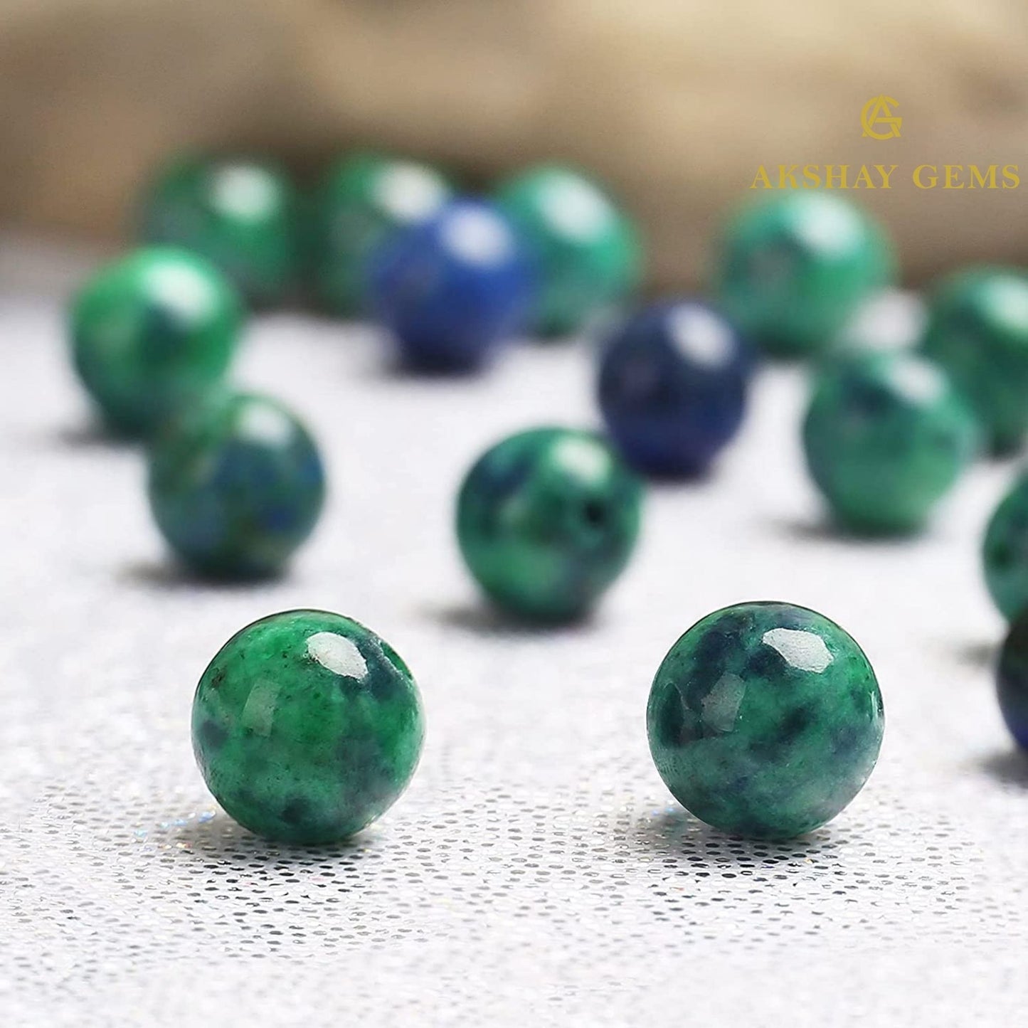 Lapis Chrysocolla Round Beads Healing Gemstone Loose Beads