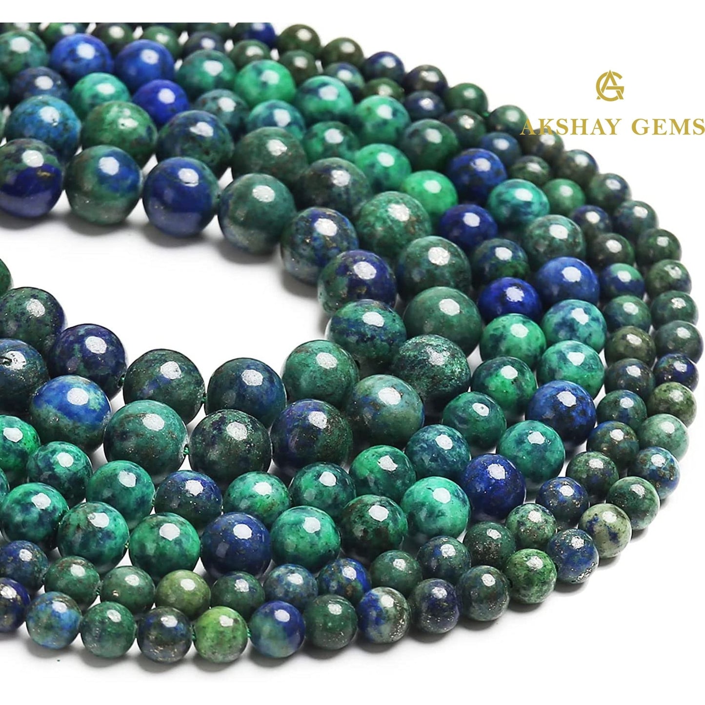 Lapis Chrysocolla Round Beads Healing Gemstone Loose Beads