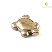 Golden Pyrite Turtle (Coated Hematite) – Vastu Decor & Good Luck Symbol - Akshay Gems