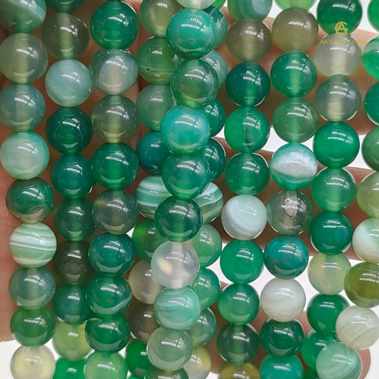 Green Banded Agate String