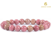 Natural Pink Rhodonite Bracelet - Akshay Gems