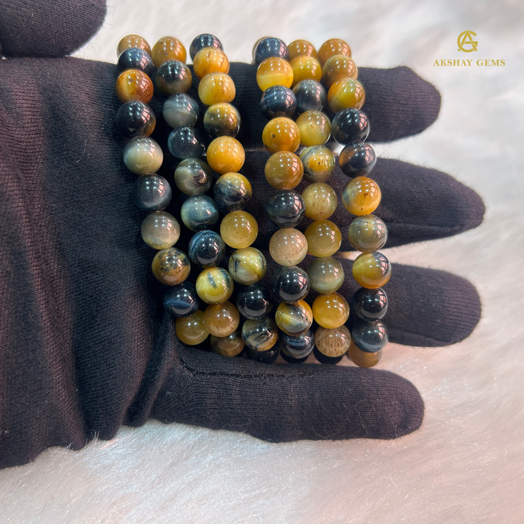 Golden Blue Tiger Eye Bracelet