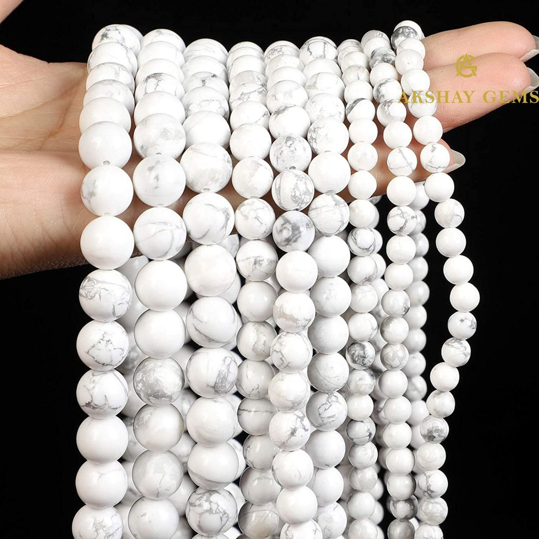 Natural White Howlite String
