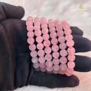 Natural Rose Quartz Bracelet - Akshay Gems