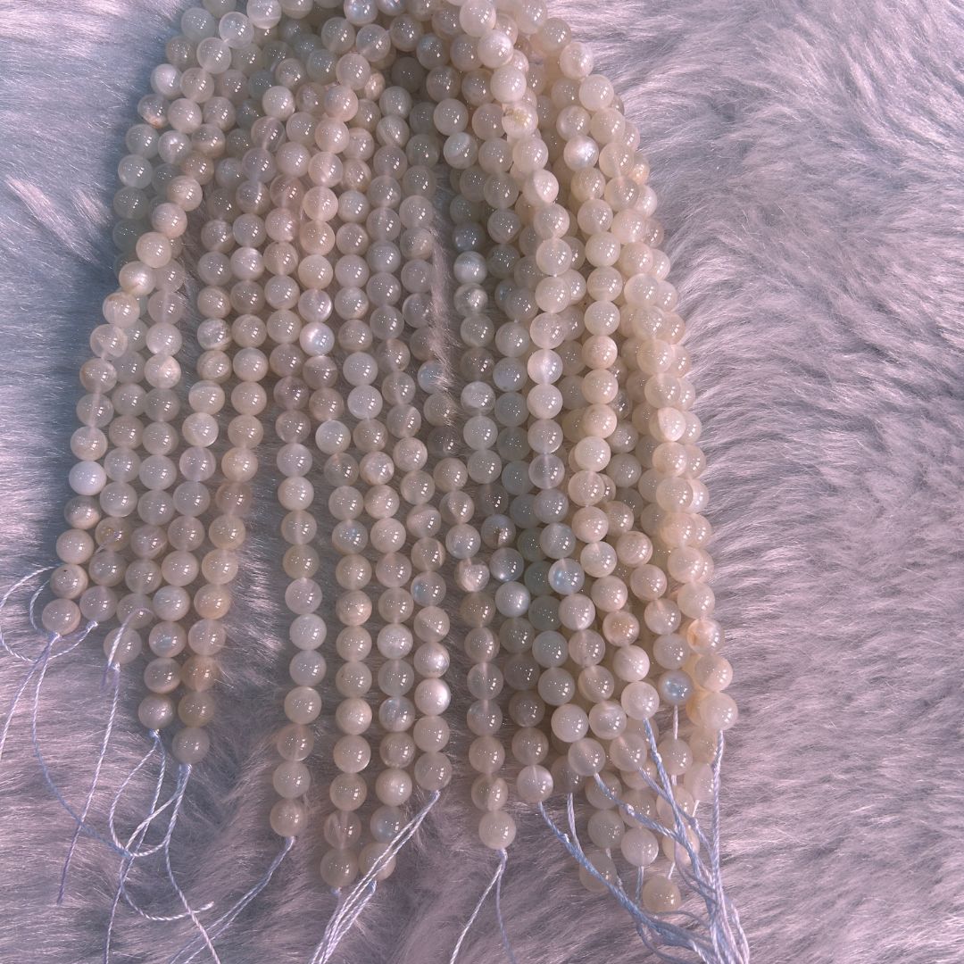 Natural White Moonstone Beads String