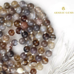 Load image into Gallery viewer, Botswana Agate Mala Necklace Knotted 108 Mala Beads, 108 Prayer Beads, Buddhist Meditation Mala - Akshay Gems
