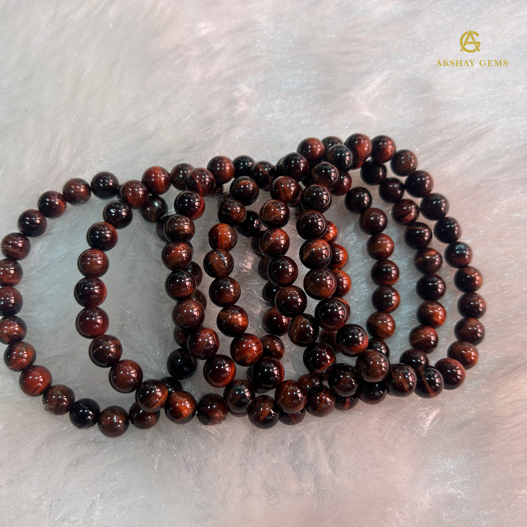 Natural Red Tiger Eye Bracelet
