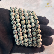 Natural Dalmation Jasper Bracelet - Akshay Gems