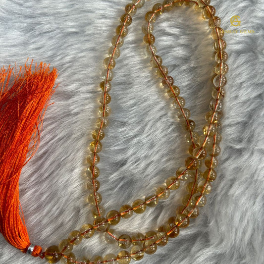 Natural Citrine 108+1 Beads Japa Mala