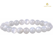 Natural White Moonstone Bracelet - Akshay Gems