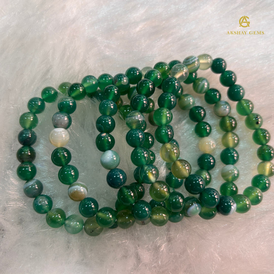 Green Banded Agate Bracelet