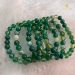 Load image into Gallery viewer, Green Banded Agate Bracelet
