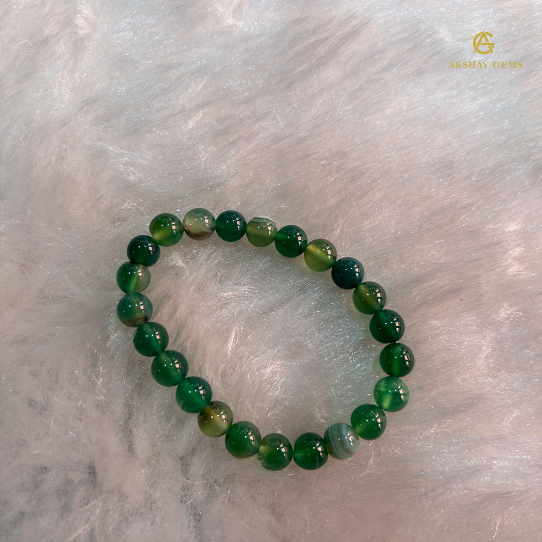 Green Banded Agate Bracelet