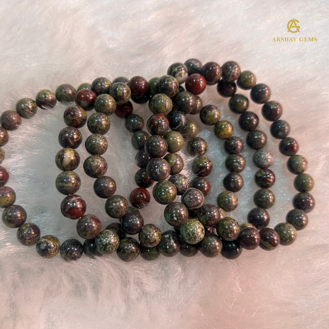 Natural Dragon Bloodstone Bracelet