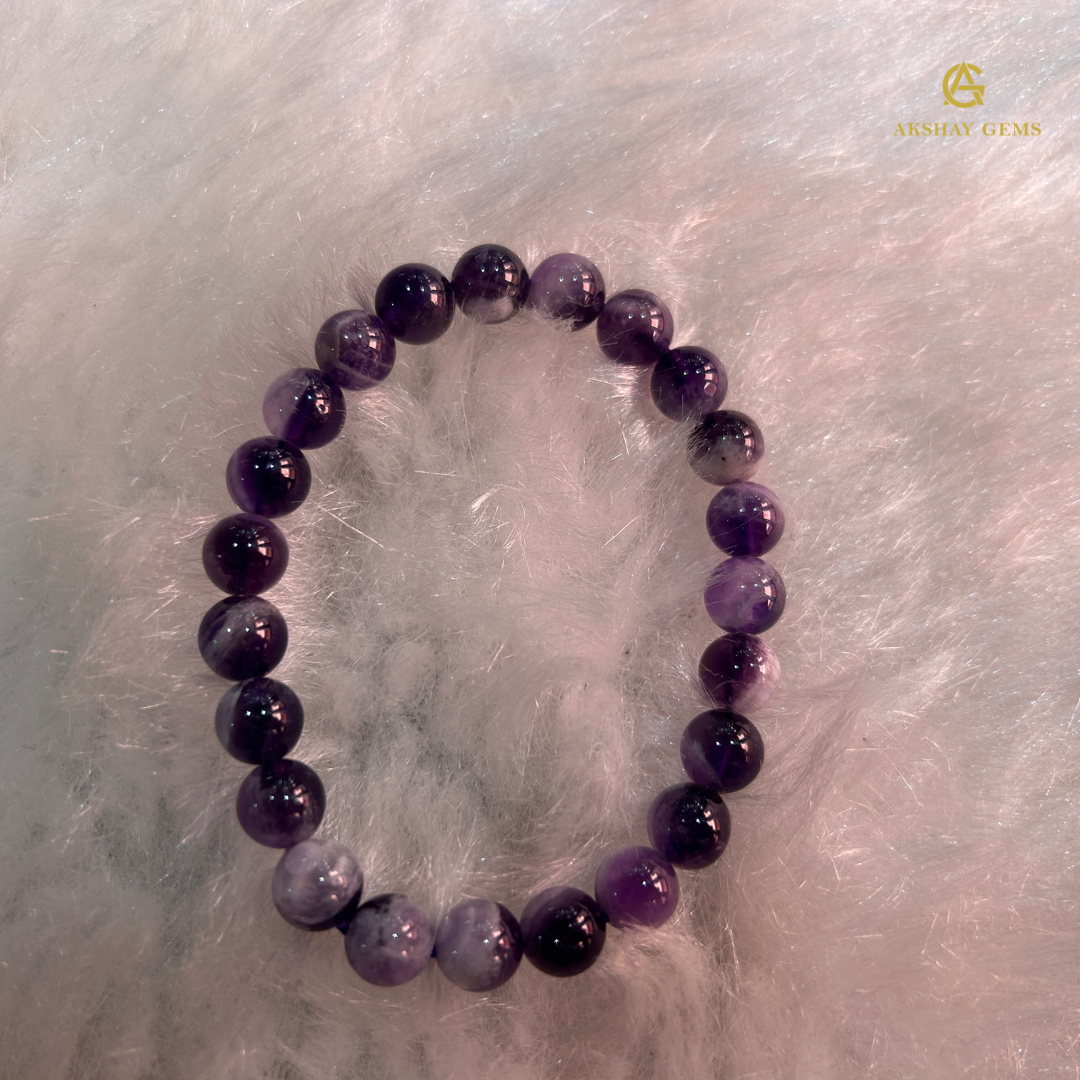 Natural CHEVRON AMETHYST BRACELET