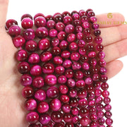 Pink Tiger Eye String - Akshay Gems