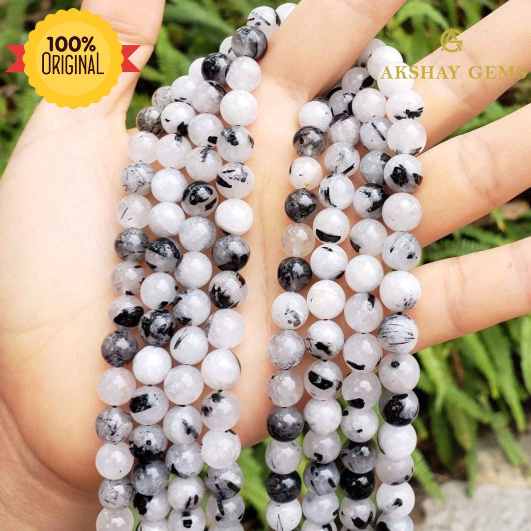 പ്രകൃതിദത്ത ബ്ലാക്ക് റൂട്ടൈൽ ക്വാർട്സ് സ്ട്രിംഗ്