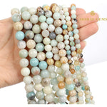 Load image into Gallery viewer, Multi Amazonite Round Beads String
