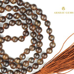 Load image into Gallery viewer, Bronzite Mala Necklace Knotted 108 Mala Beads, 108 Prayer Beads, Buddhist Meditation Mala - Akshay Gems
