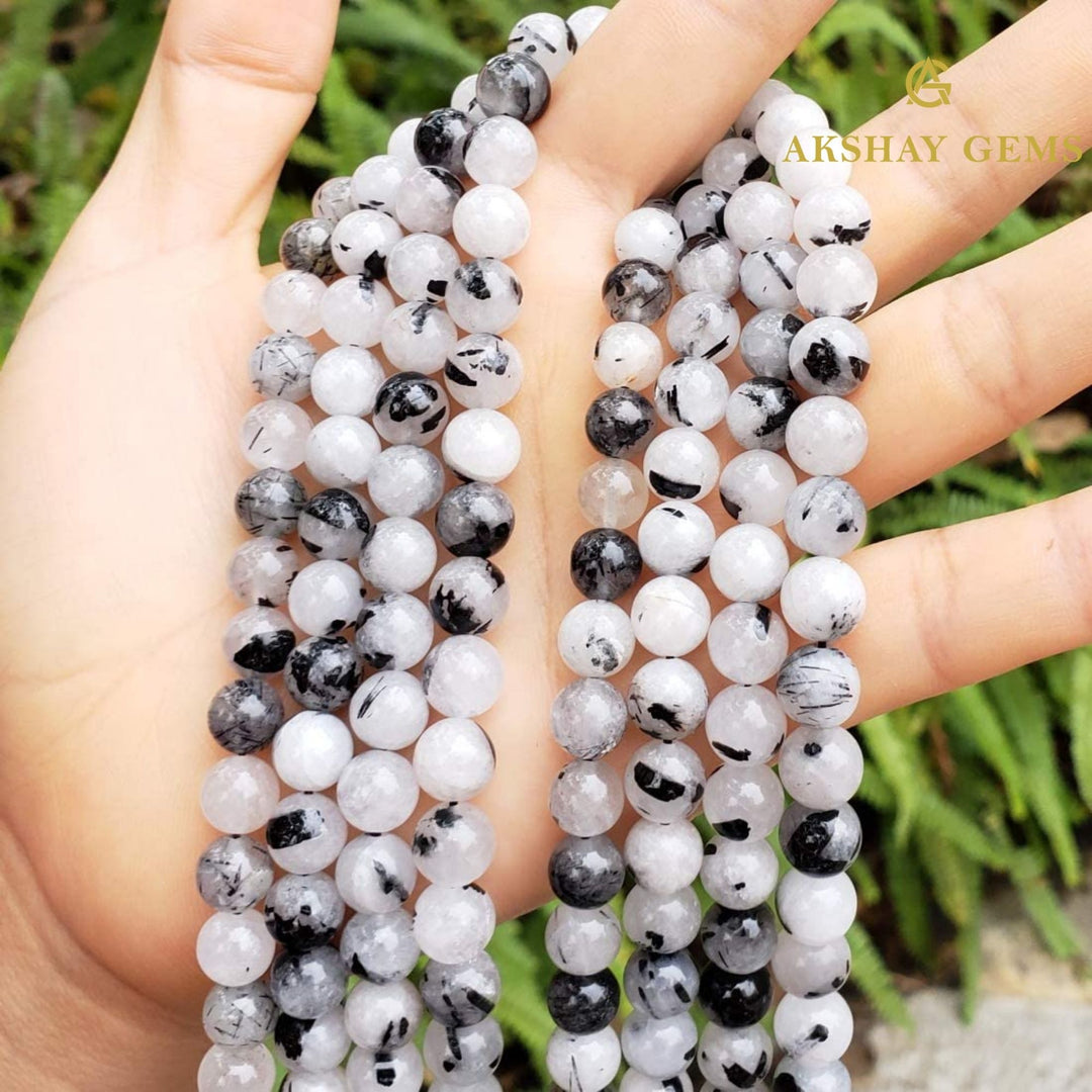 Natural Black Rutile Quartz String