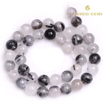 Load image into Gallery viewer, Natural Black Rutile Quartz String
