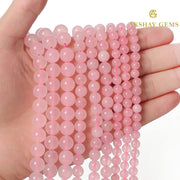 Natural Rose Quartz String - Akshay Gems