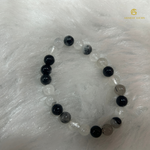 Load image into Gallery viewer, Natural Black Rutile Quartz Bracelet
