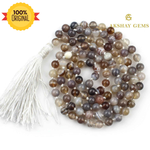 Load image into Gallery viewer, Botswana Agate Mala Necklace Knotted 108 Mala Beads, 108 Prayer Beads, Buddhist Meditation Mala