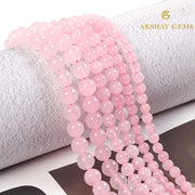 Natural Rose Quartz String - Akshay Gems