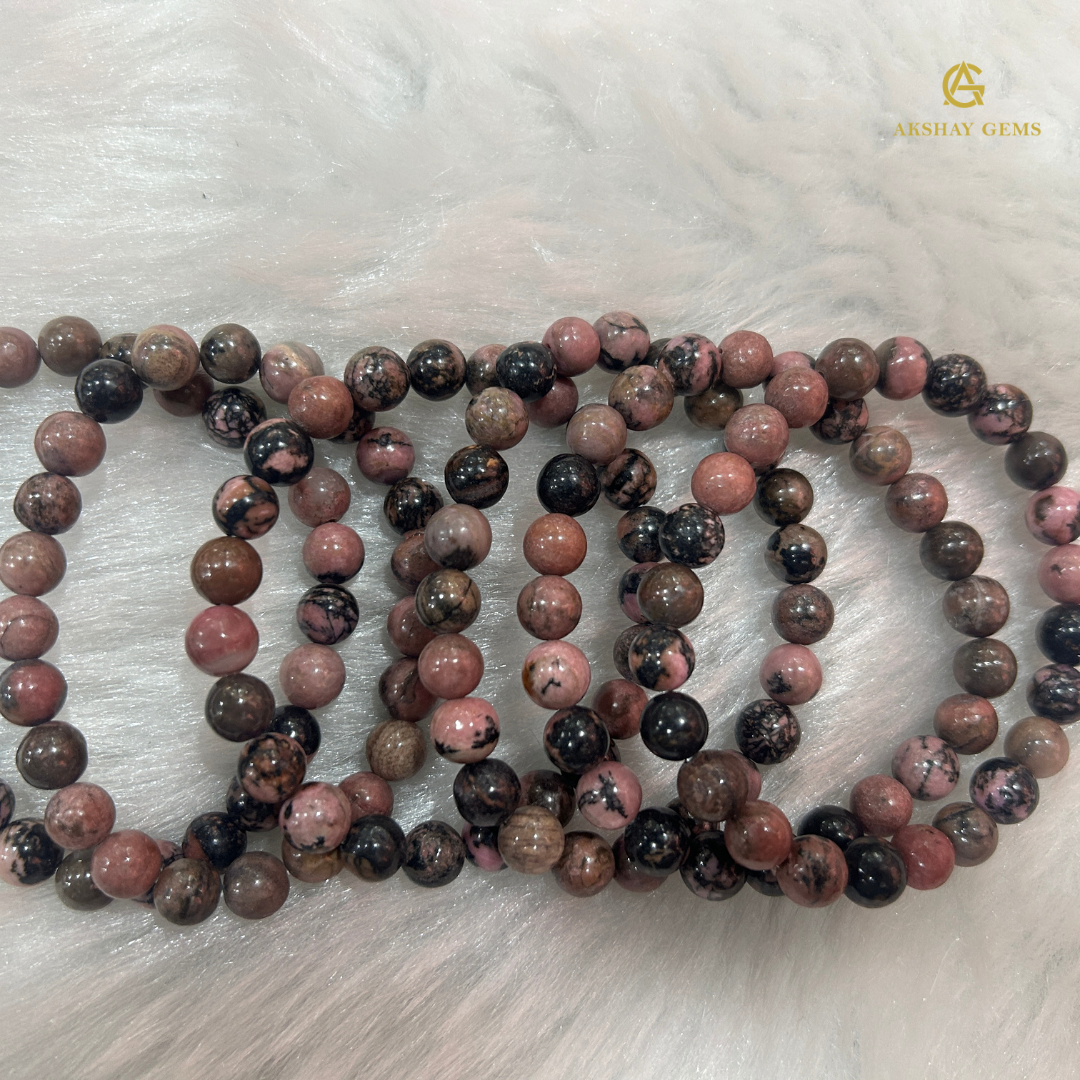 Natural Matrix Rhodonite Bracelet