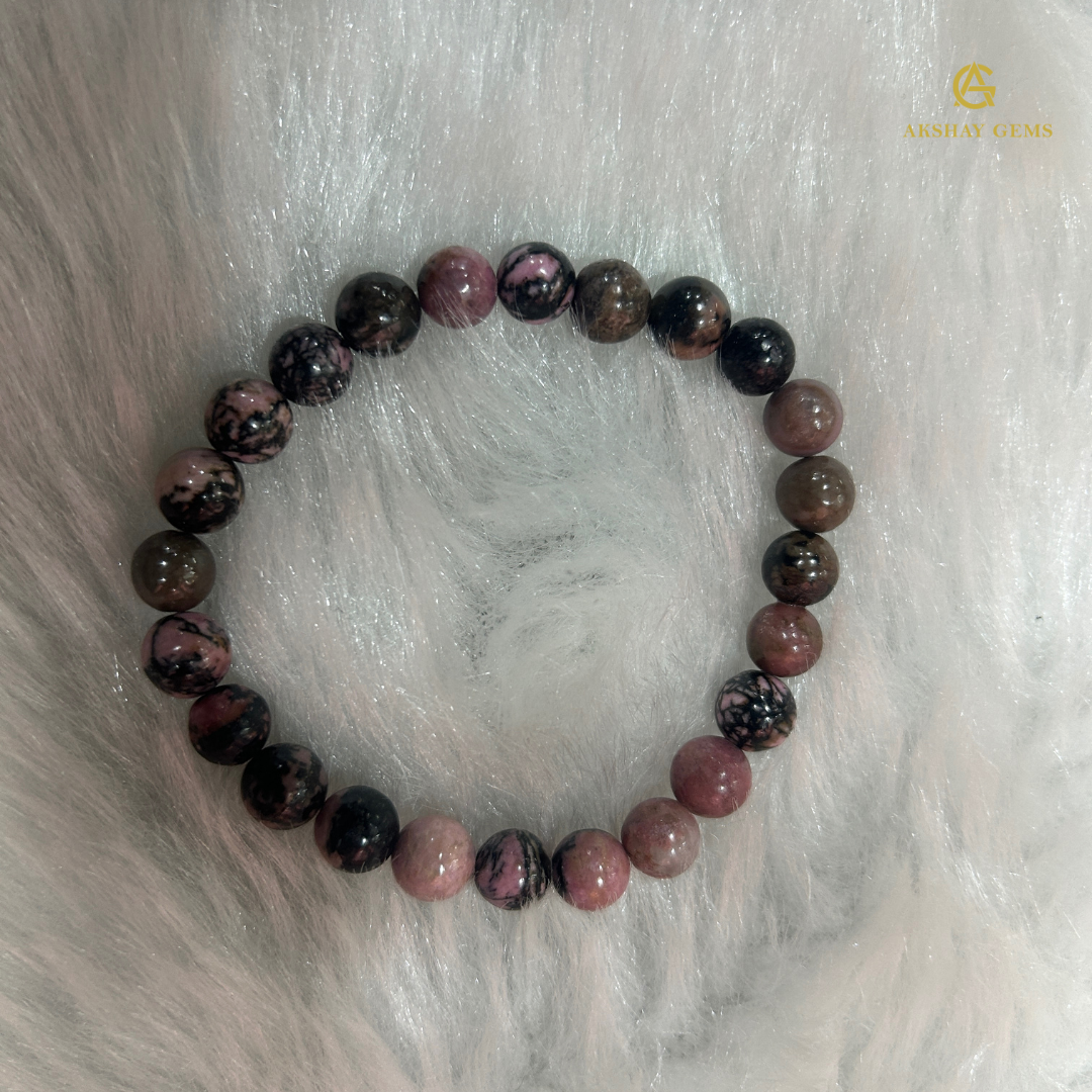 Natural Matrix Rhodonite Bracelet