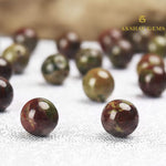 Load image into Gallery viewer, Natural Dragon Bloodstone Round Beads Healing Gemstone Loose Beads
