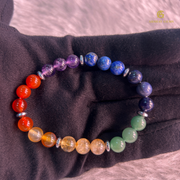 Natural 7 Chakra Stone Bracelet - Akshay Gems