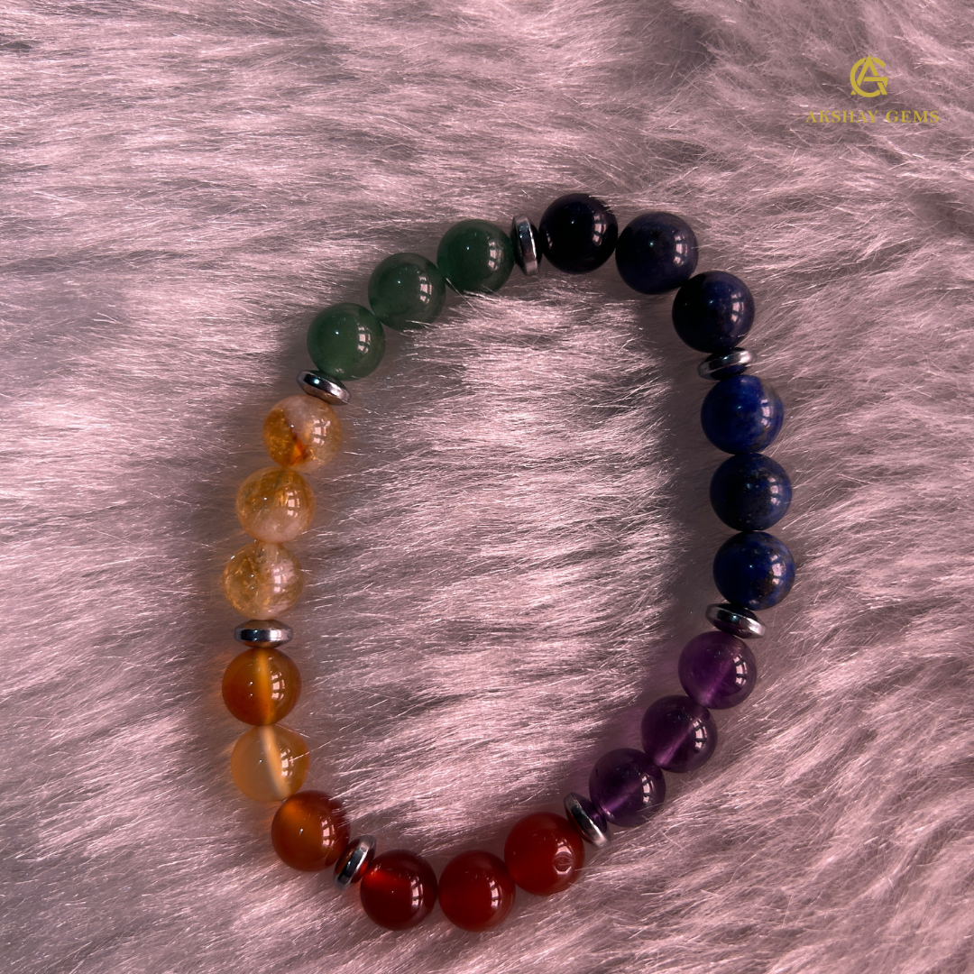 Natural 7 Chakra Stone Bracelet
