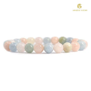 Morganite Beryl Aqua Bracelet - Akshay Gems