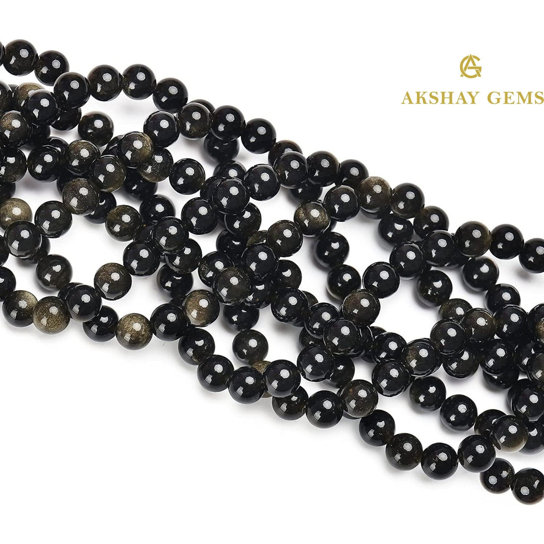 Natural Golden Obsidian String