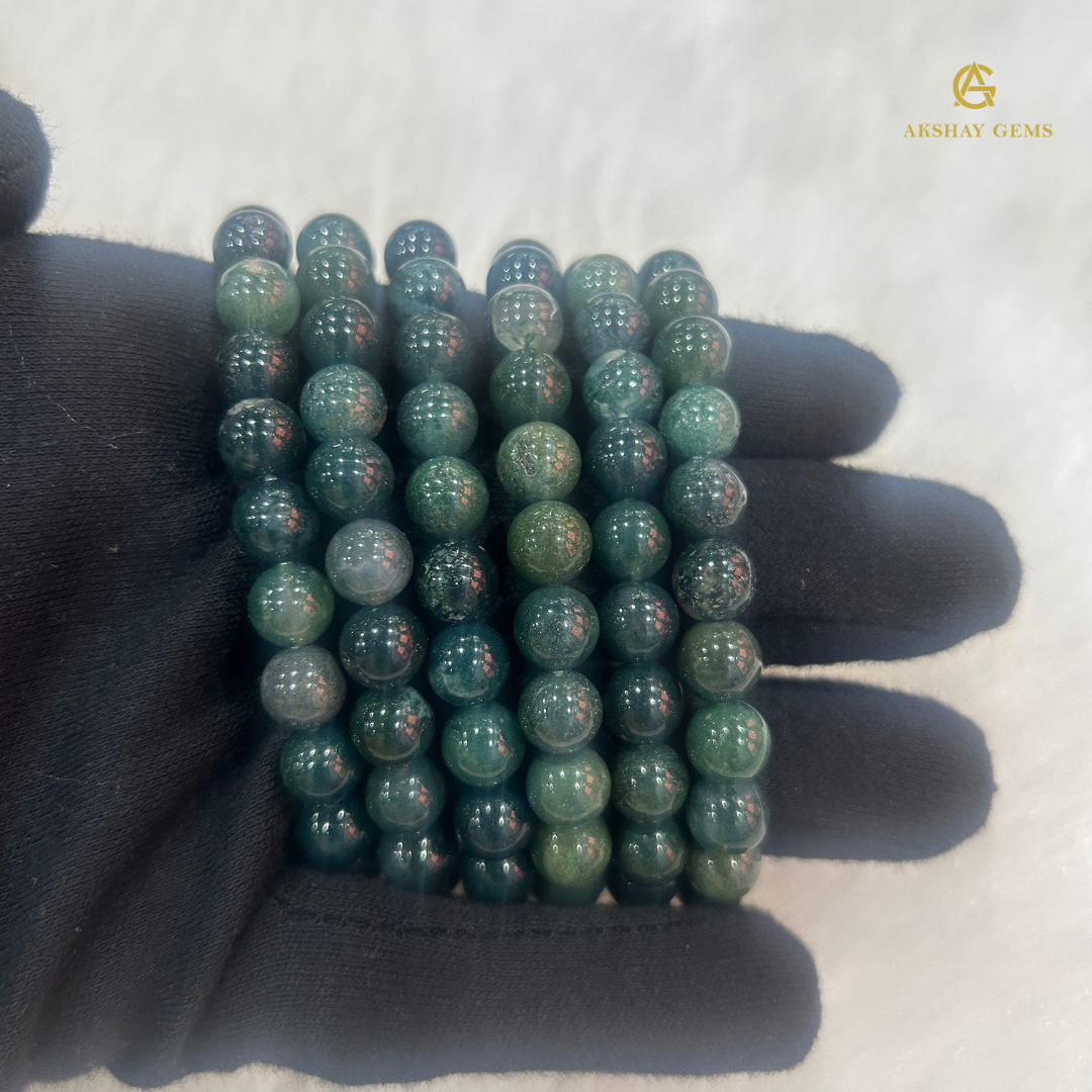 Natural Moss Agate Bracelet