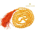 Load image into Gallery viewer, Citrine Dyed Mala Necklace 108 Mala Beads, 108 Prayer Beads, Buddhist Meditation Mala - Akshay Gems
