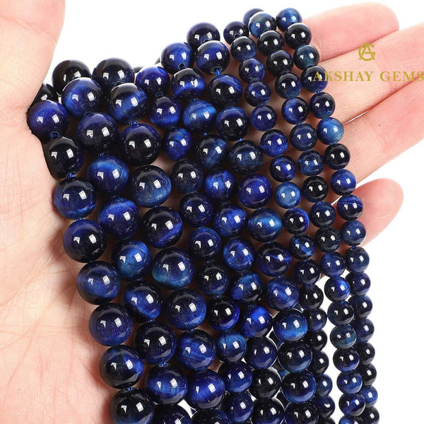 Dark Blue Tiger Eye String - Akshay Gems
